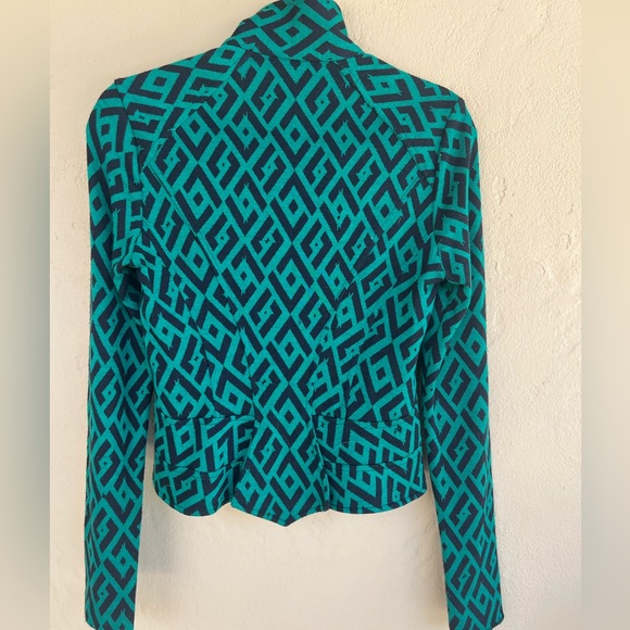 DVF Green Pattern Blazer Jacket Valkeri - Picture 5 of 7